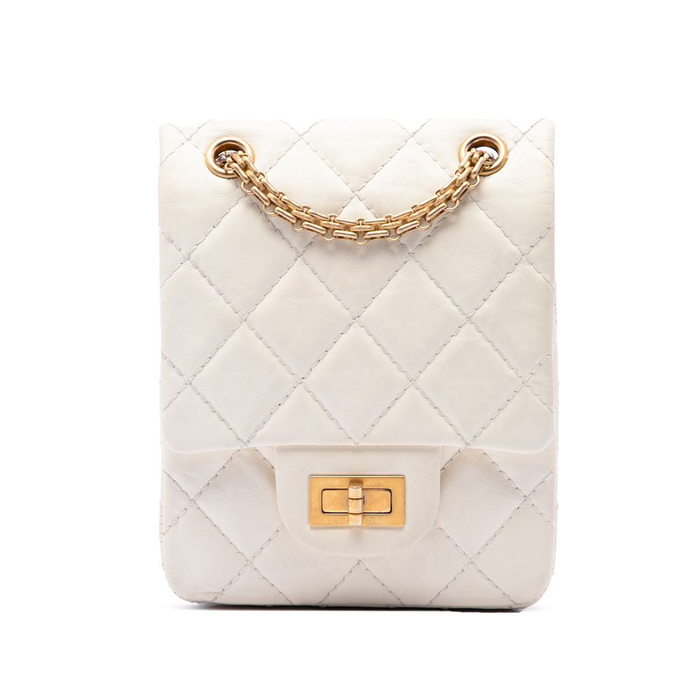 Pre-Loved Chanel Mini Quilted Aged Calfskin 2.55 Reissue North South Flap